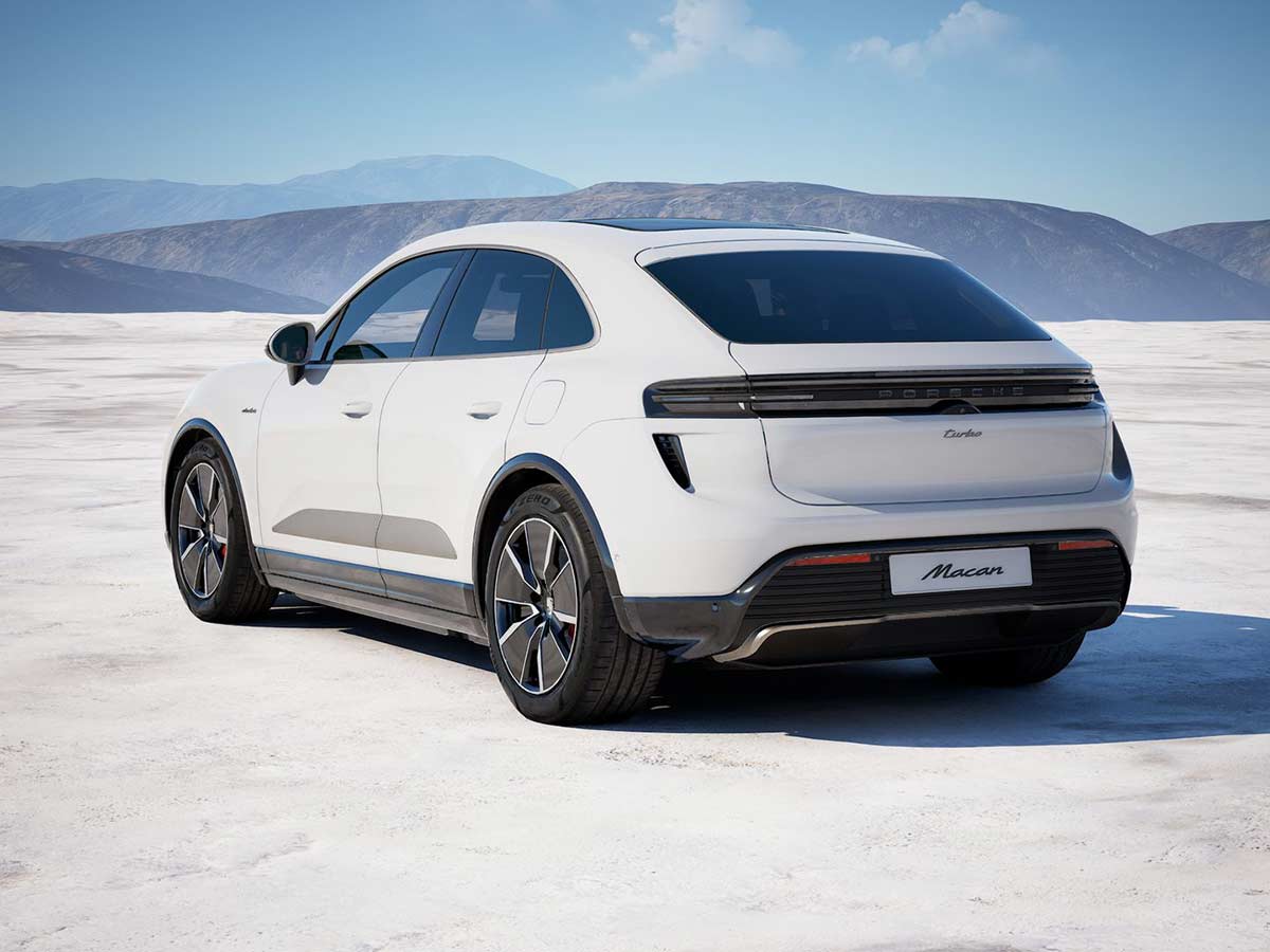 2025 Porsche Macan Turbo Electric White Rear