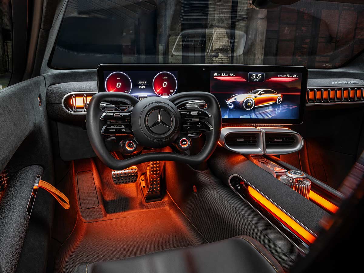 Mercedes AMG GT XX Concept Steering and Screens