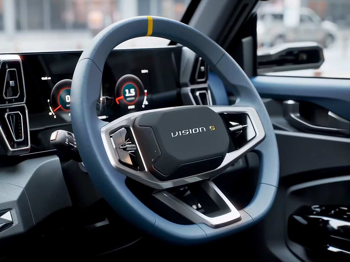 2025 Mahindra Vision S Concept SUV Steering Wheel