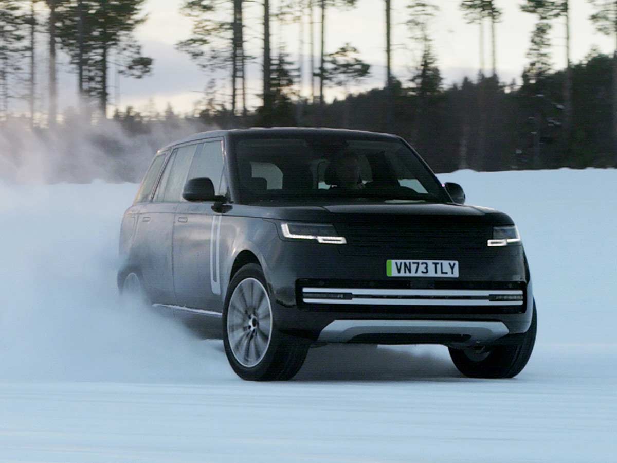 2026 Range Rover EV Testing Snow Drift