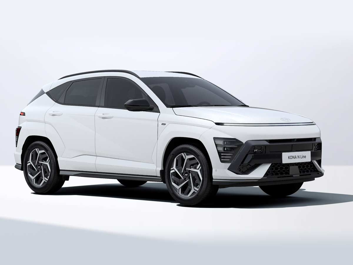 2025 Hyundai Kona N Line S Atlas White Front View