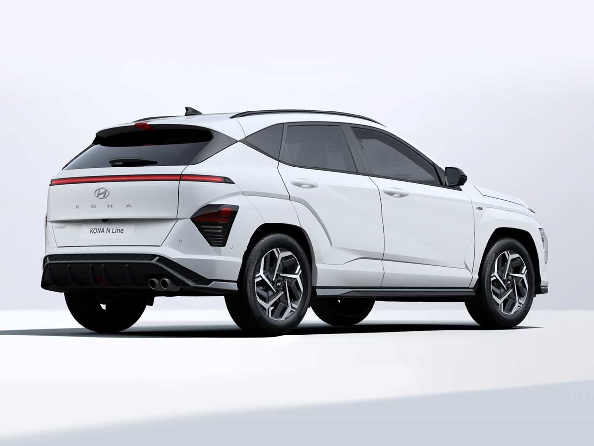 2025 Hyundai Kona N Line S Atlas White Rear View