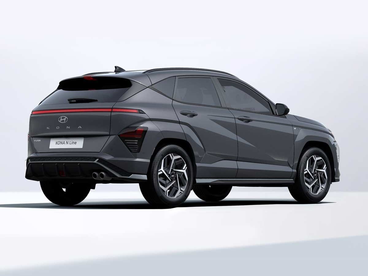 2025 Hyundai Kona N Line S Ecotronic Grey Pearl Rear View