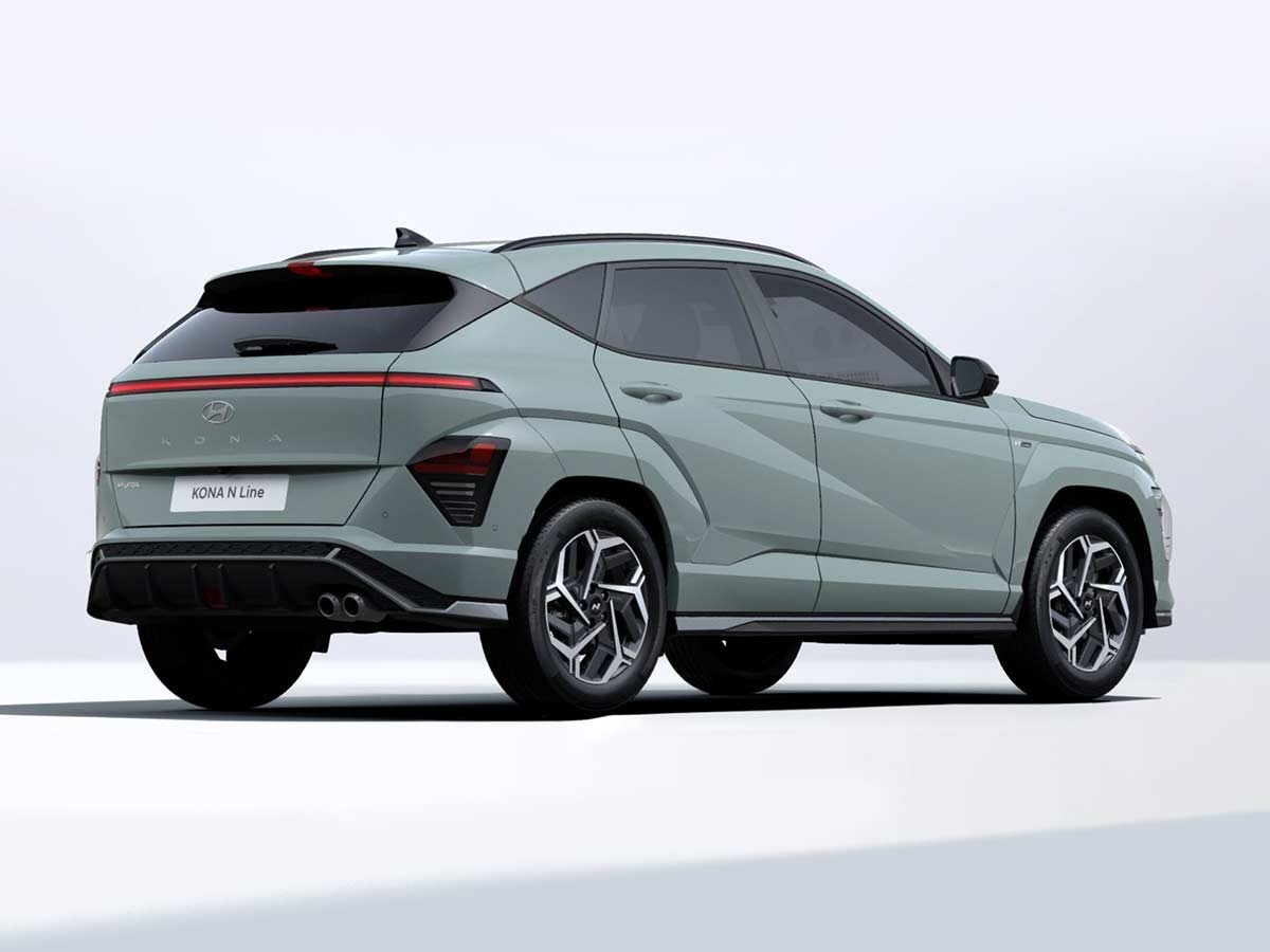 2025 Hyundai Kona N Line S Mirage Green Rear View