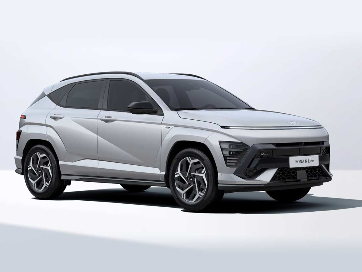 2025 Hyundai Kona N Line S Shimmering Silver Metallic Front View