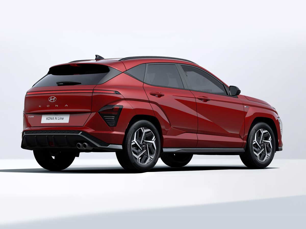 2025 Hyundai Kona N Line S Ultimate Red Metallic Rear View