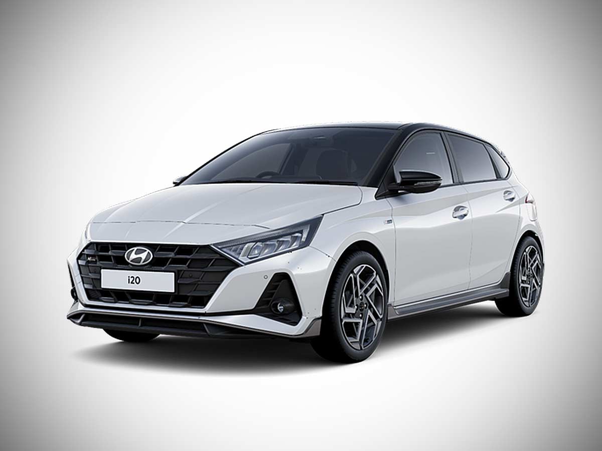 2025 Hyundai i20 N Line S Atlas White Solid with Phantom Black Roof