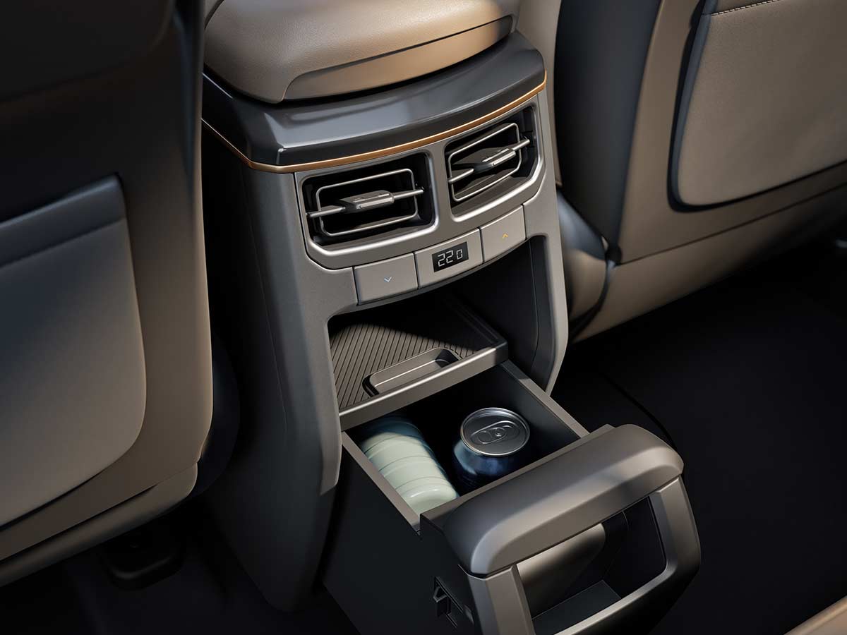 2025 Kia EV5 Rear AC and Storage