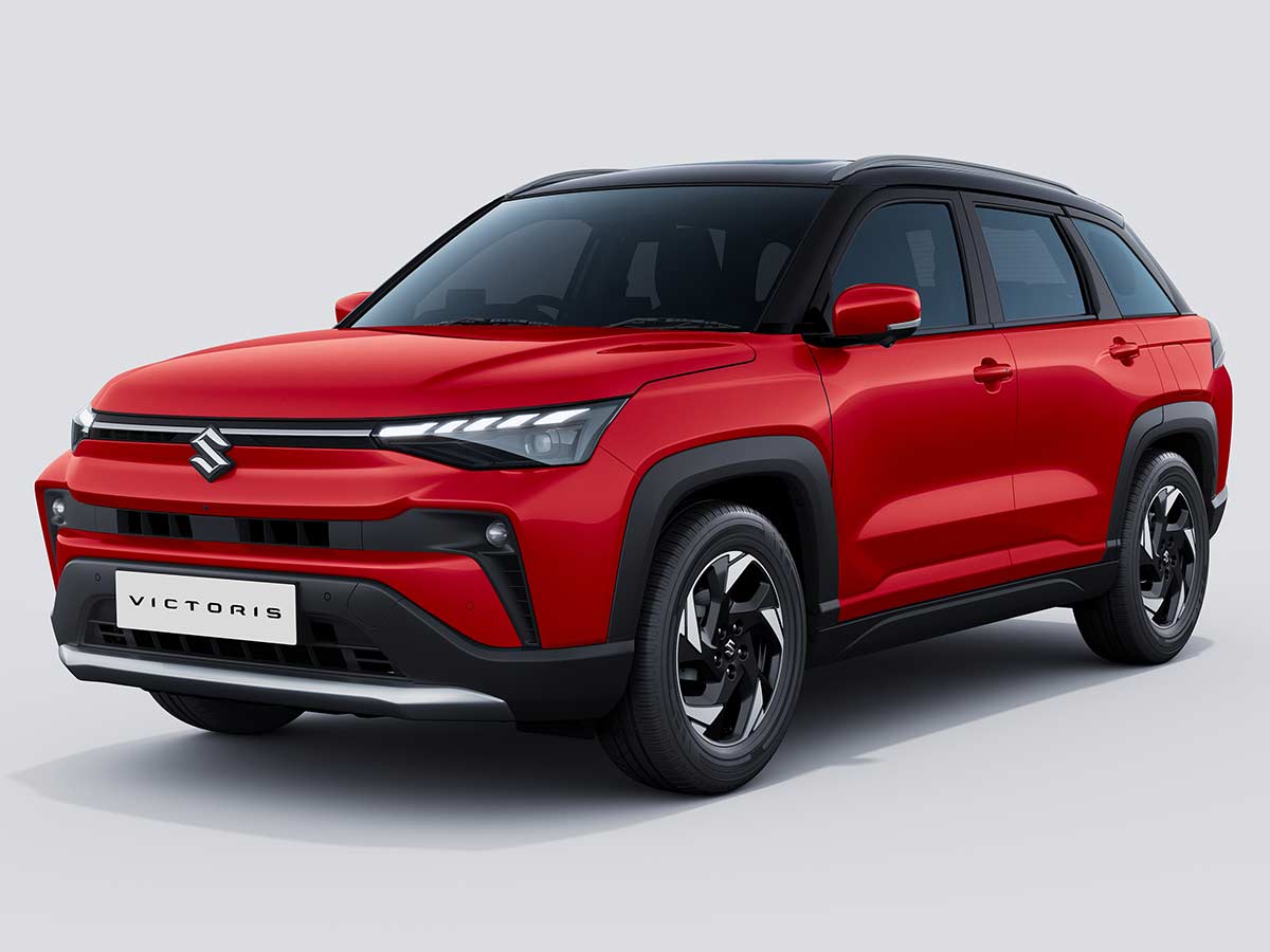 2025 Maruti Suzuki Victoris Sizzling Red With Bluish Black Roof
