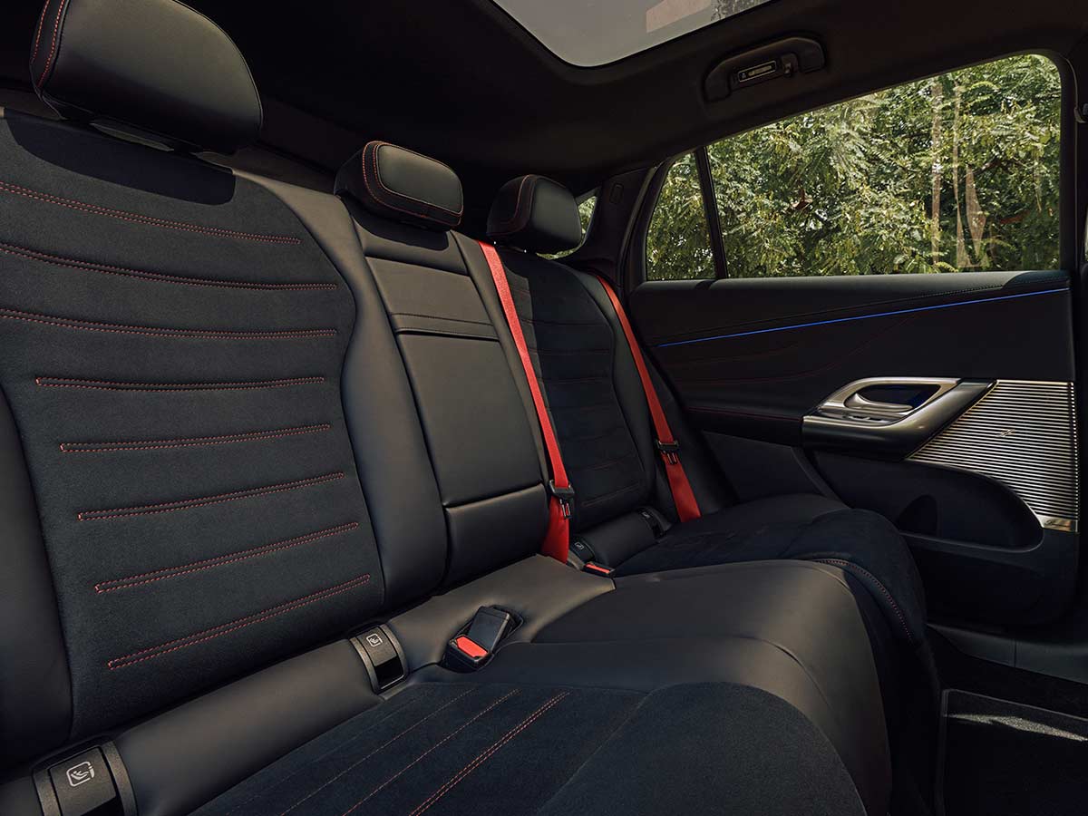 2026 Mercedes Benz GLC EQ Vegan Interior Artico Black Rear Seats