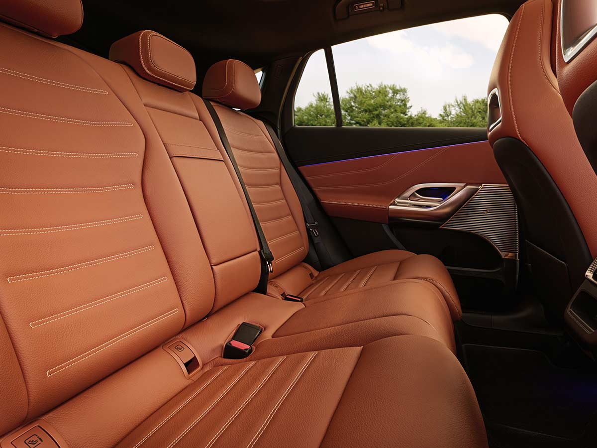 2026 Mercedes Benz GLC leather beech brown rear seats