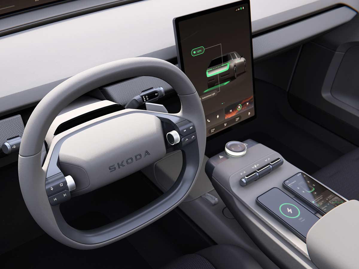 Skoda Vision O Estate Concept 2025 Interior Driver Side