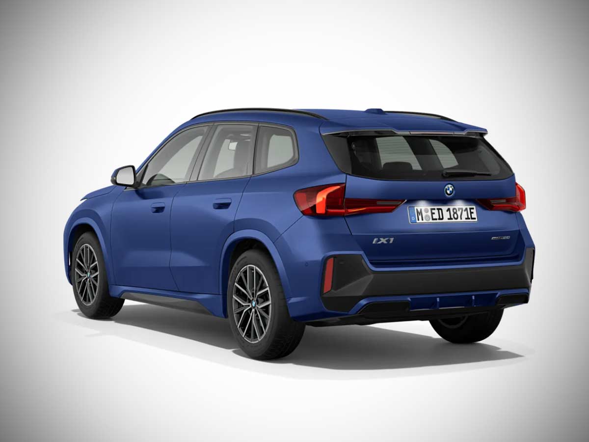 2025 BMW iX1 M Sport Frozen Portimao Blue Rear
