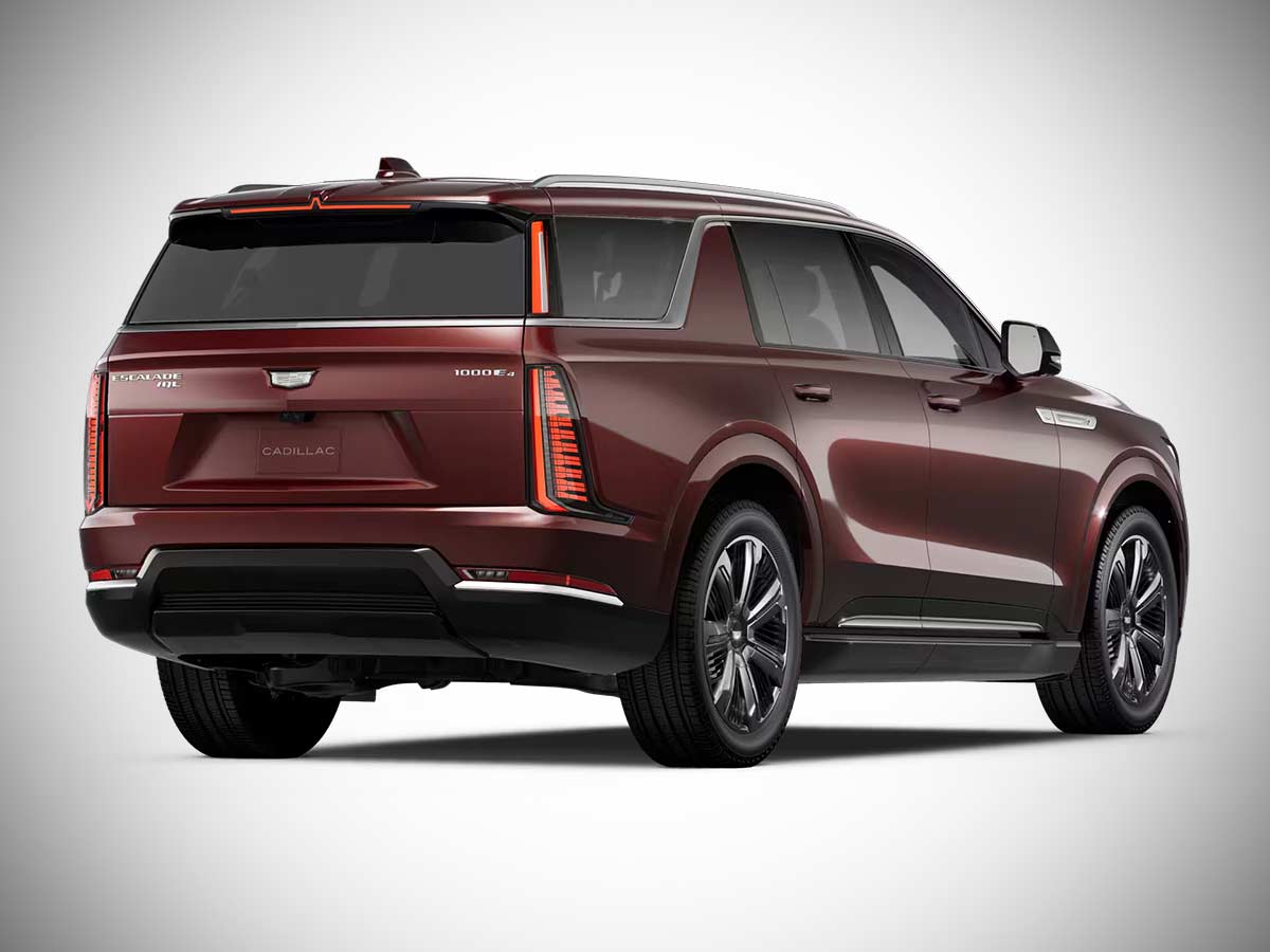 2026 Cadillac Escalade IQL Premium Luxury Black Cherry Rear View