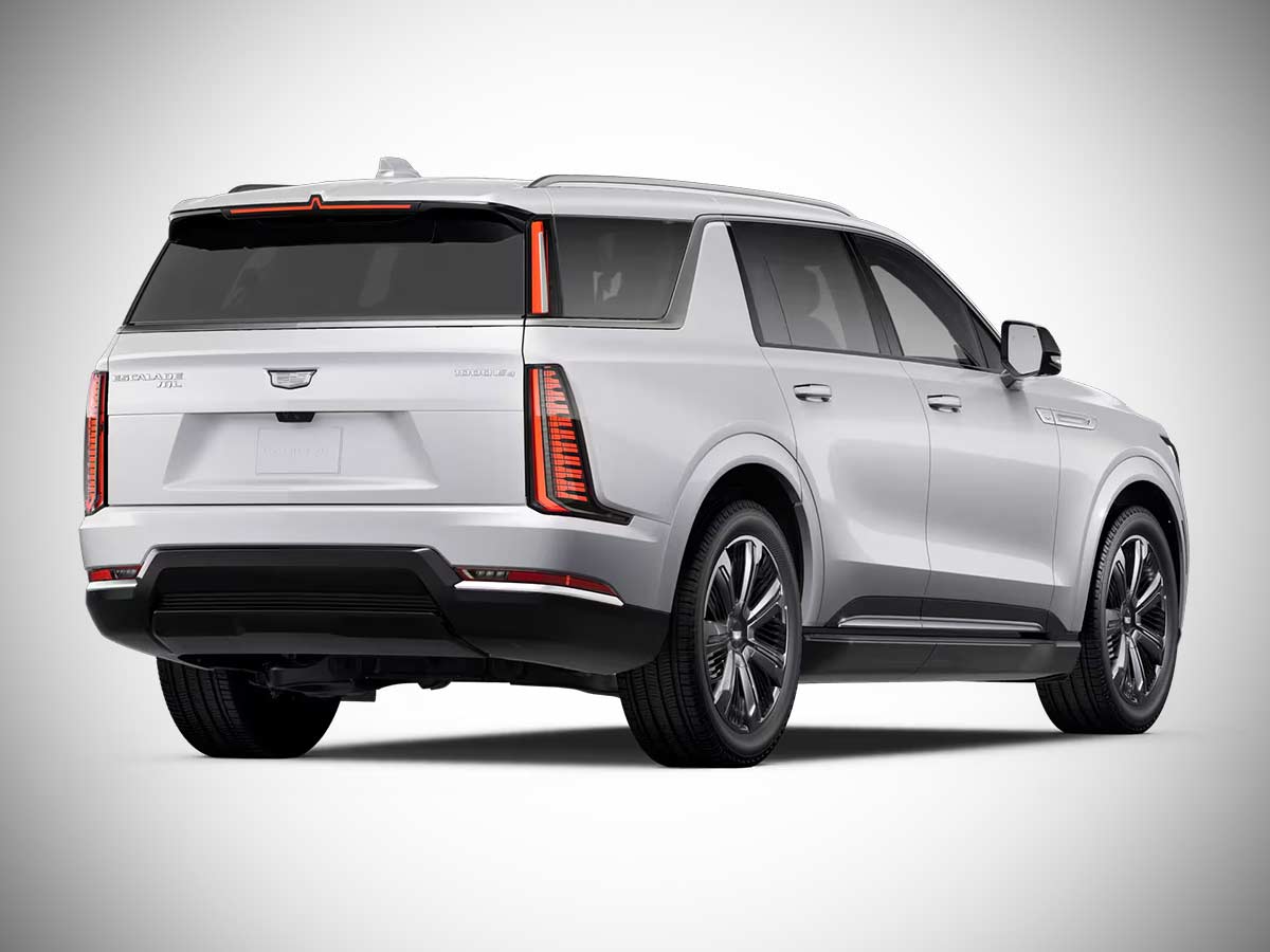 2026 Cadillac Escalade IQL Premium Luxury Vibrant White Rear View