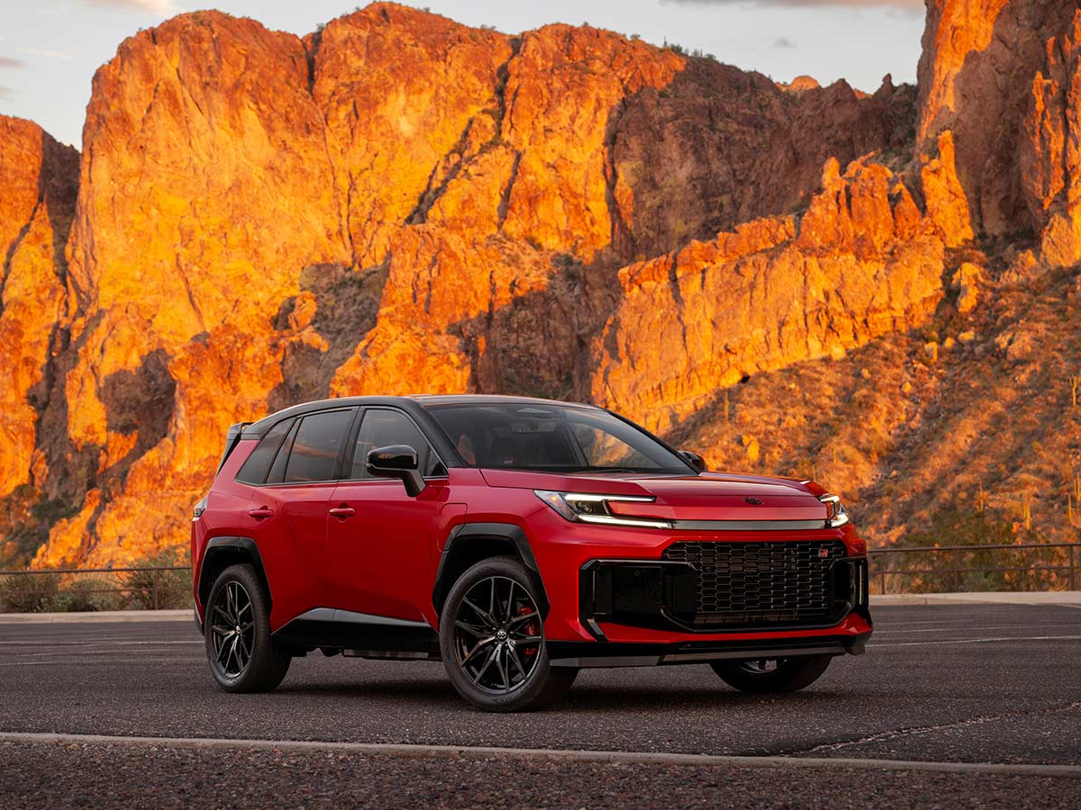 2026 Toyota RAV4 PHEV GR Sport Supersonic Red Front Quarter