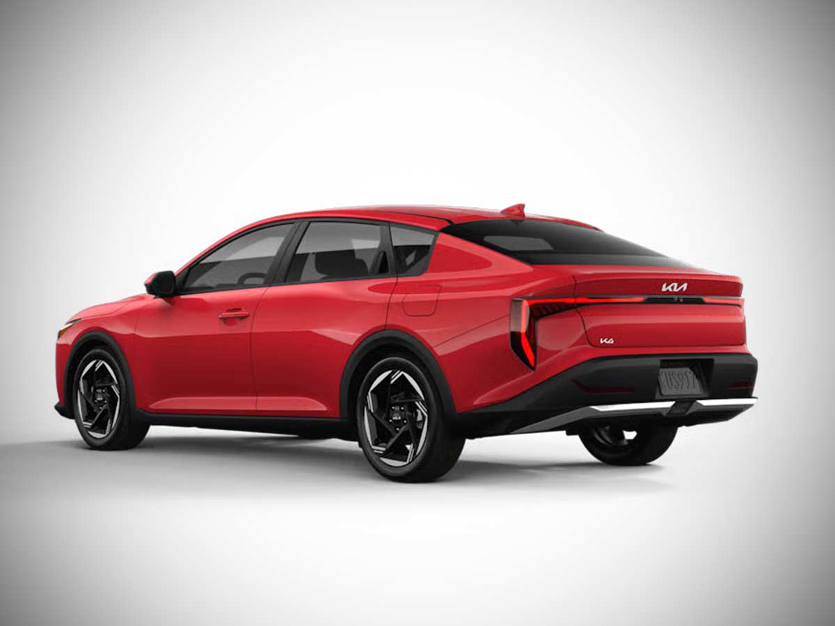 2025 Kia K4 EX Sedan Currant Red Rear