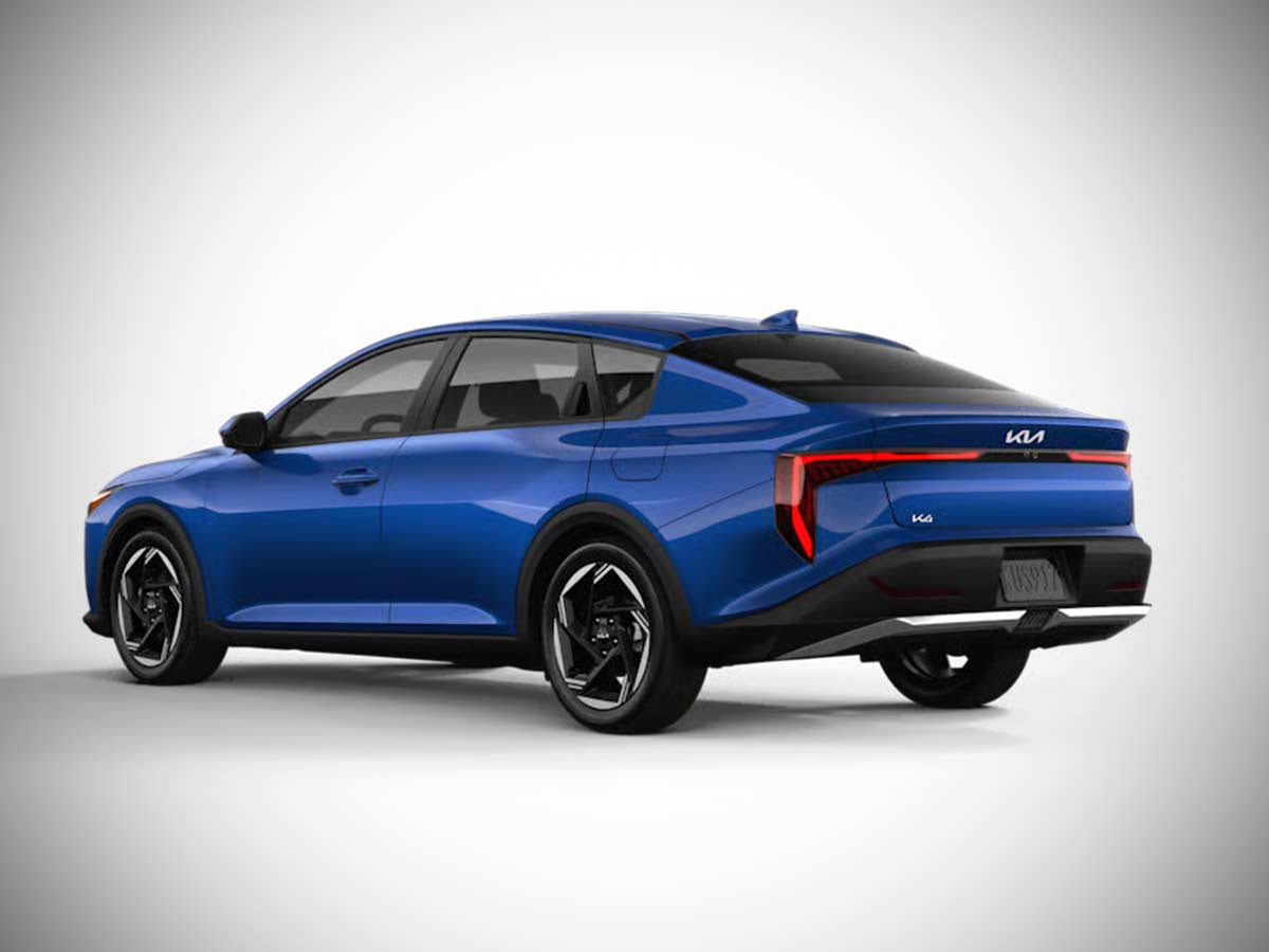 2025 Kia K4 EX Sedan Deep Sea Blue Rear