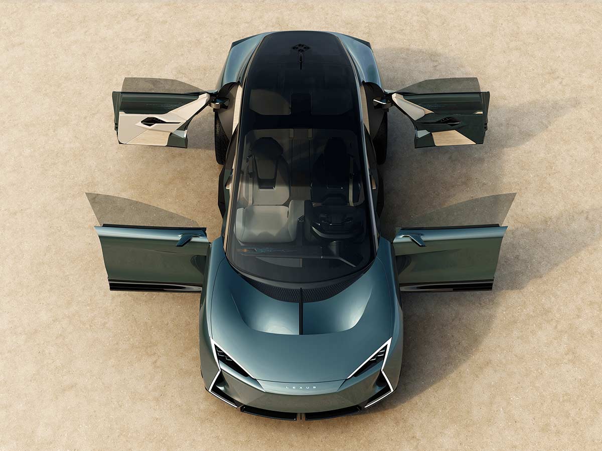 LS Coupe Concept 2025 Top View Doors Open