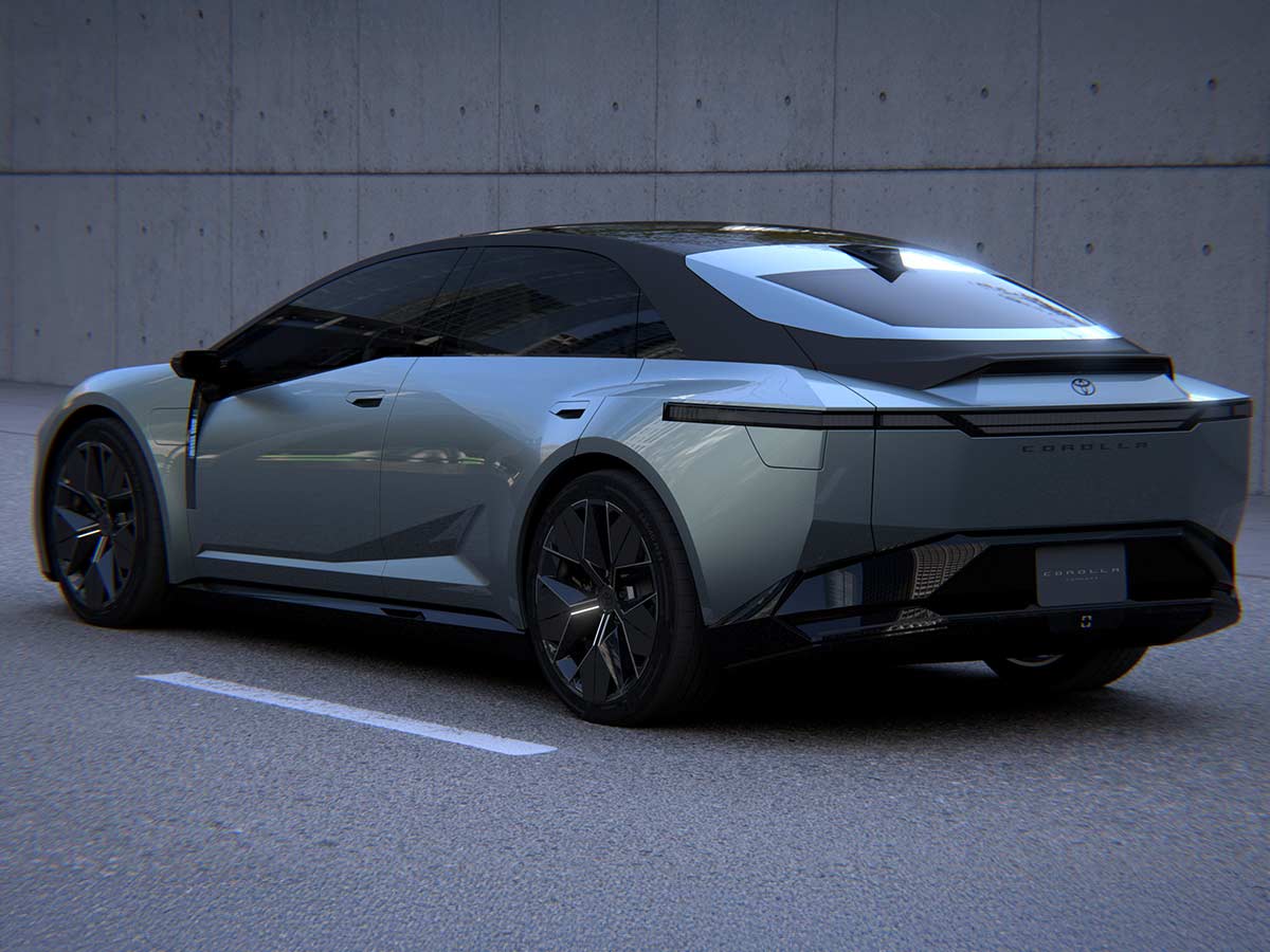 Toyota Corolla Concept Japan Mobility Show 2025 Rear Quarter View