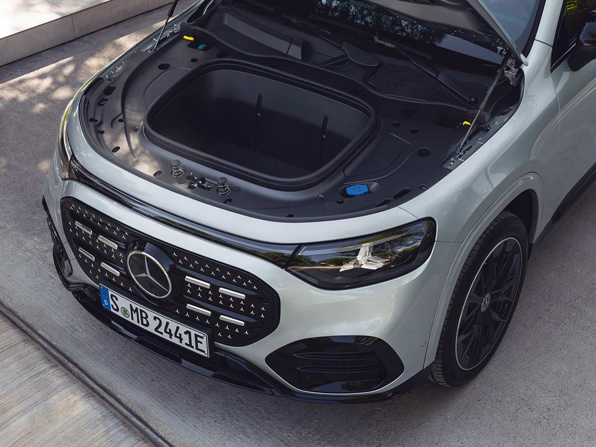 2026 Mercedes Benz GLB EV Frunk space