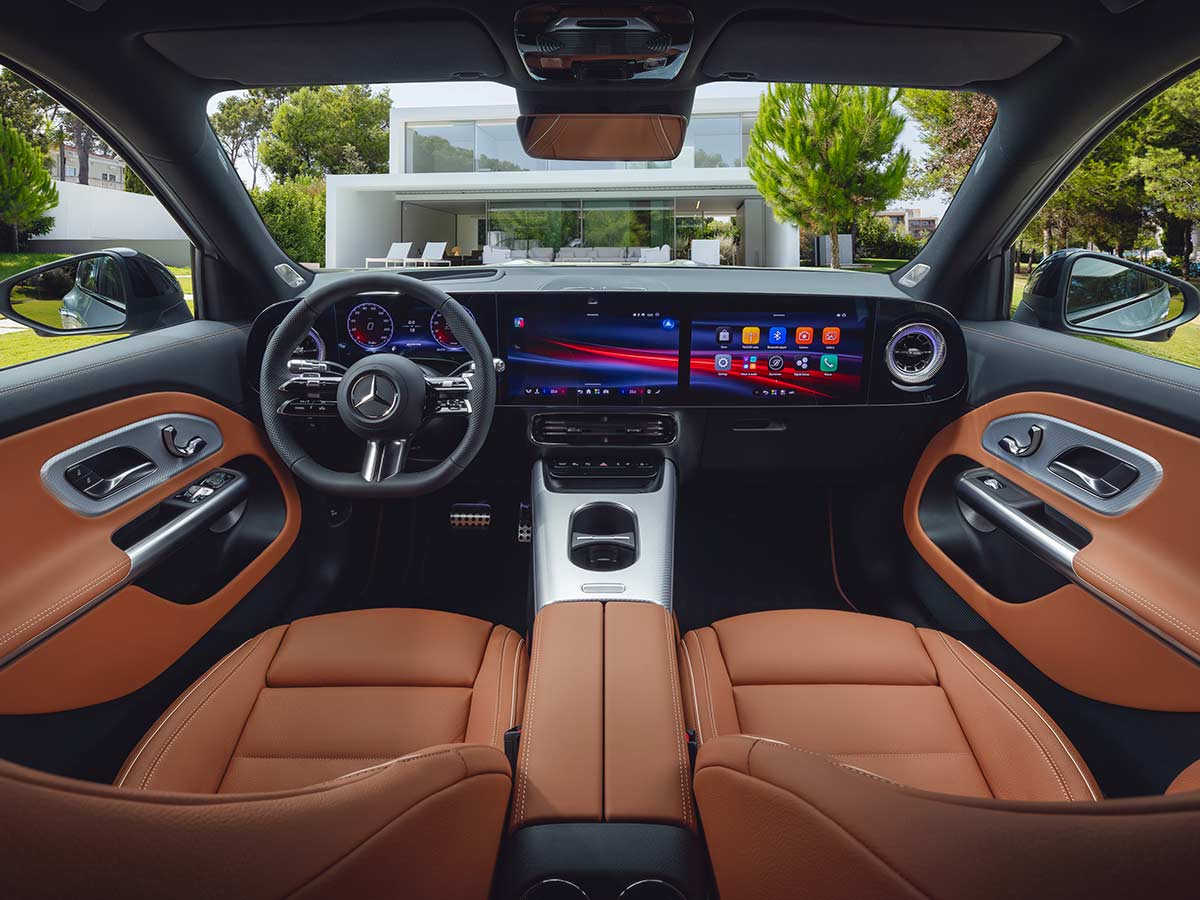 2026 Mercedes Benz GLB Elecric Beech Brown Interior Dashboard