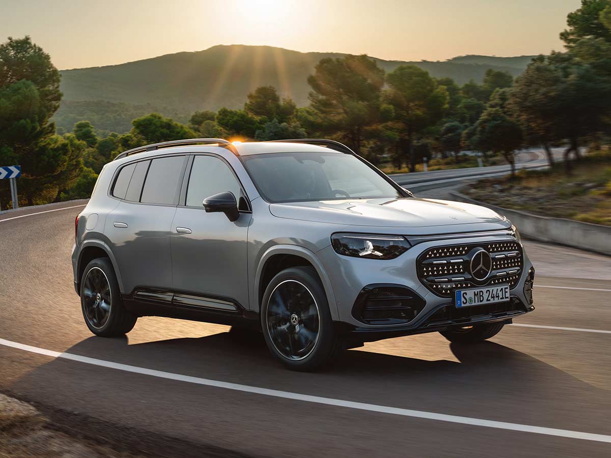 All new 2026 Mercedes Benz GLB Electric High tech silver Range