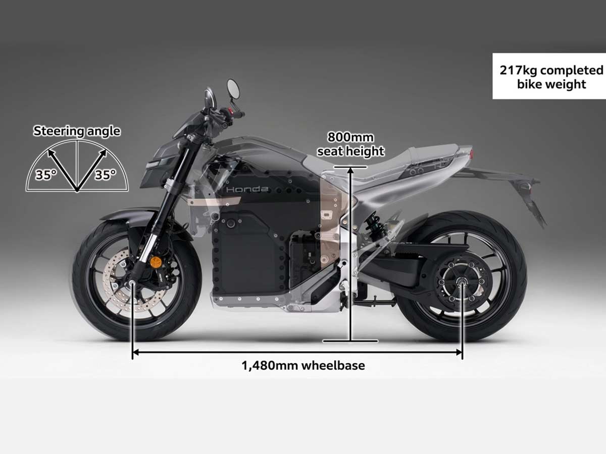 Honda WN7 Electric Motorcycle Dimensions