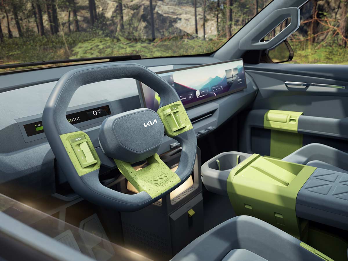 Kia EV5 WKNDR SUV Concept Steering Wheel