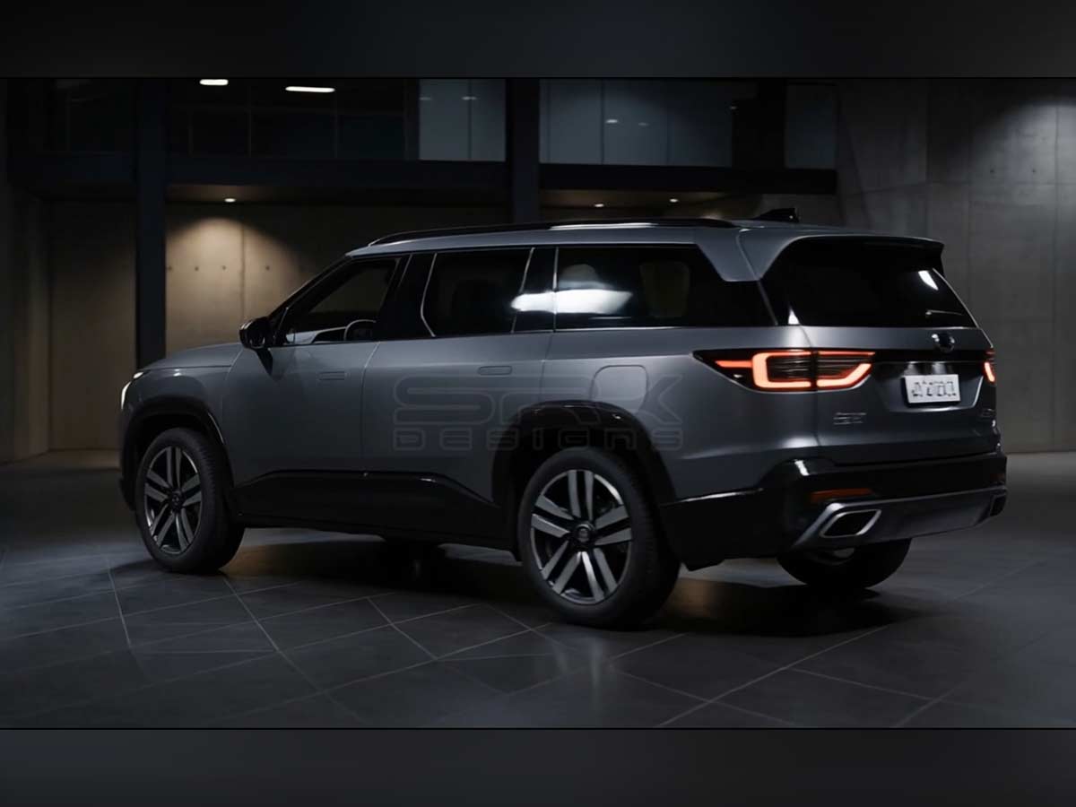 Tata Sierra Hexa 7 Seater Concept SUV SRK Designs Rear Quarter