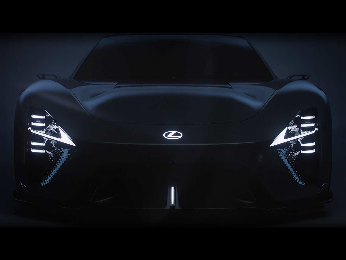 lexus lfa concept bev sports car world premiere front angle