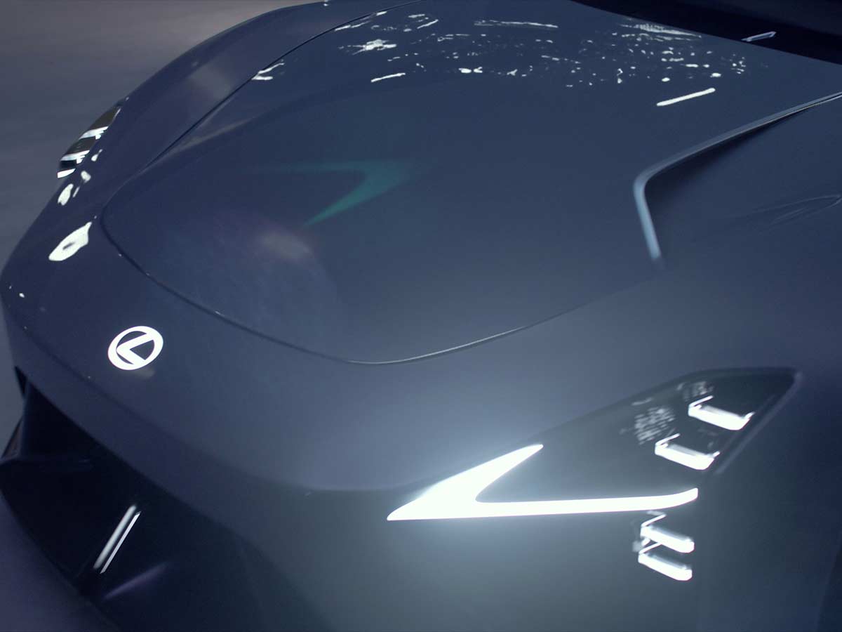 lexus lfa concept bev sports car world premiere led headlamp design