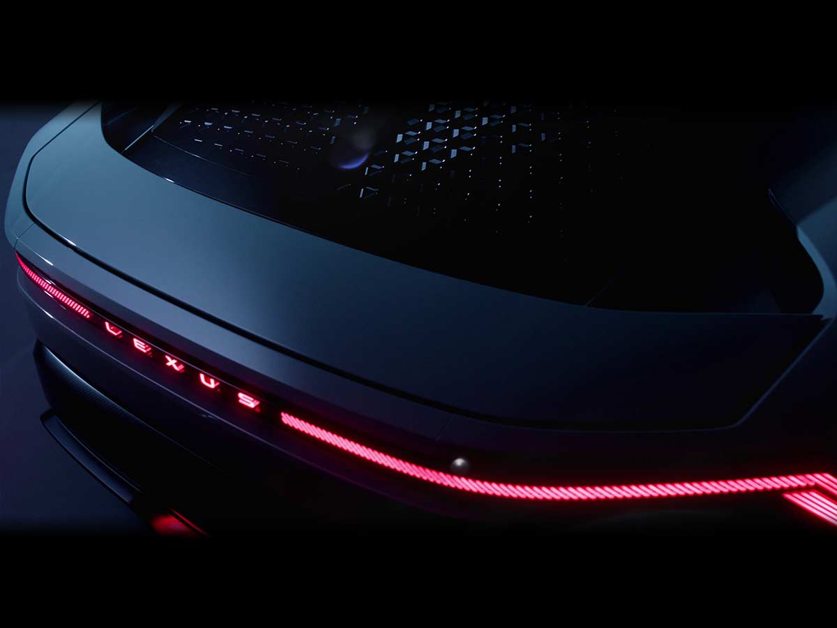 lexus lfa concept bev sports car world premiere led tail lamp design