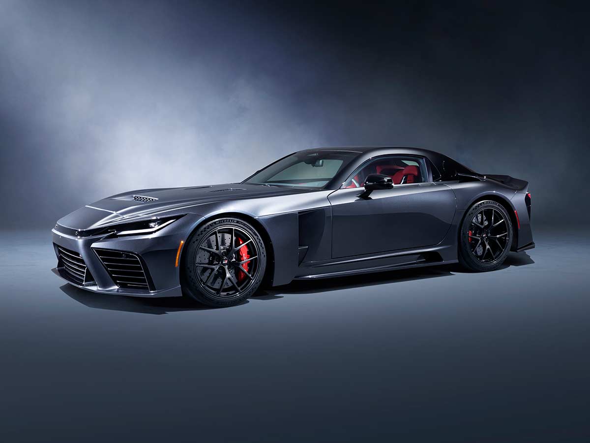 toyota gr gt v8 hybrid supercar front quarter