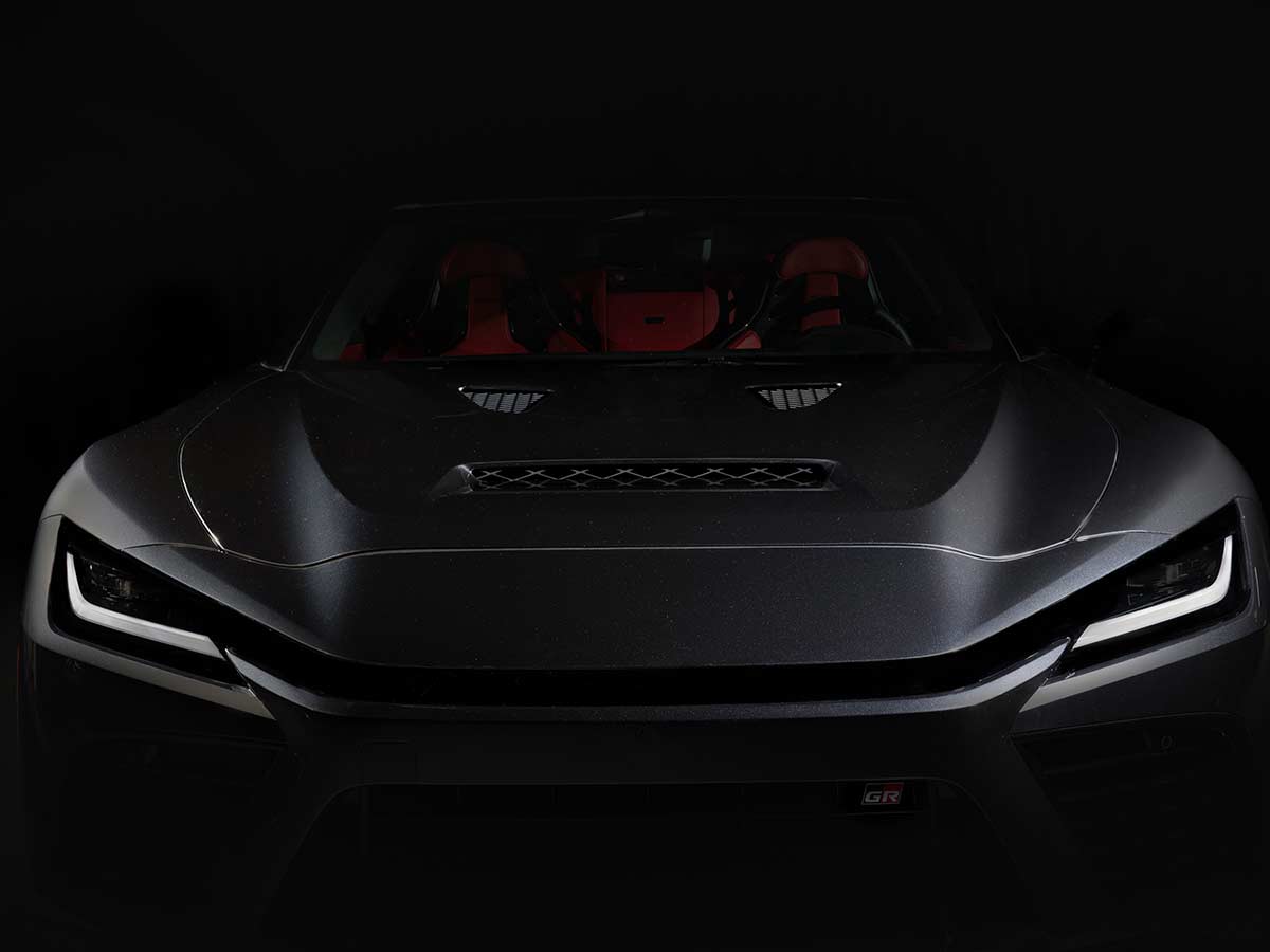 toyota gr gt v8 hybrid supercar front