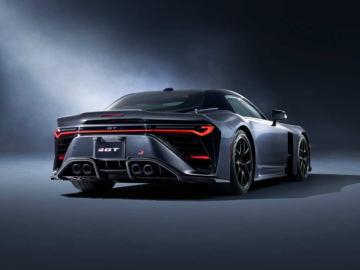 toyota gr gt v8 hybrid supercar rear quarter