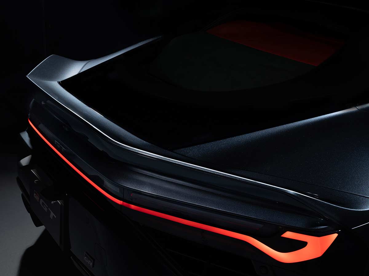 toyota gr gt v8 hybrid supercar tail lamp