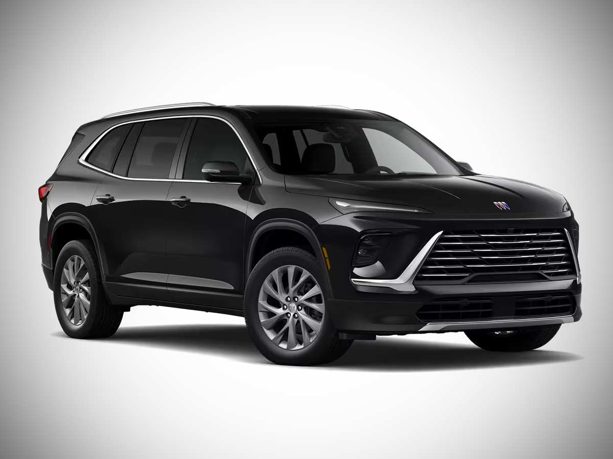 2026 Buick Enclave Preferred Ebony Twilight Metallic Front Quarter