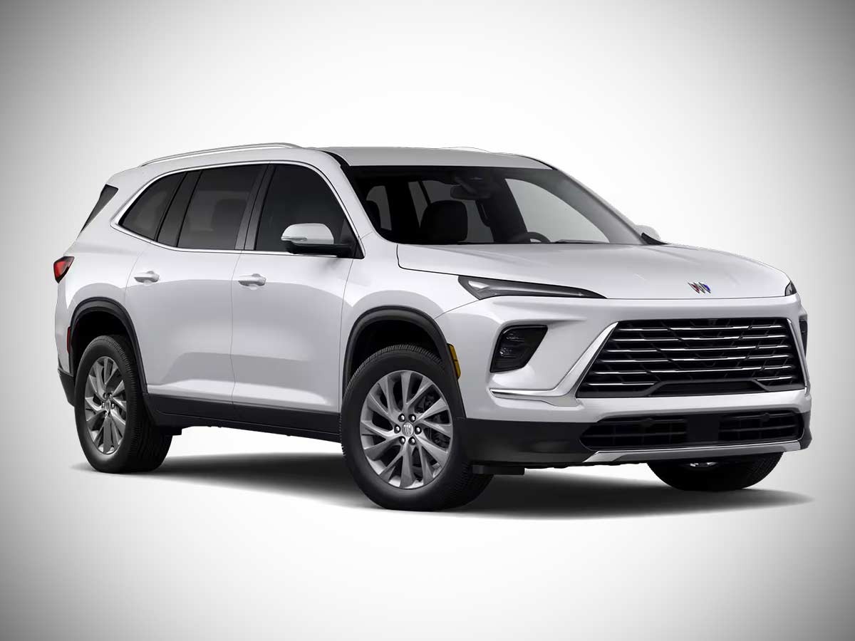 2026 Buick Enclave Preferred Iridescent White Tricoat Front Quarter