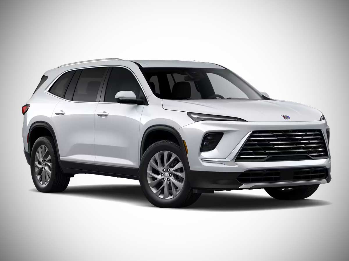 2026 Buick Enclave Preferred Summit White Front Quarter