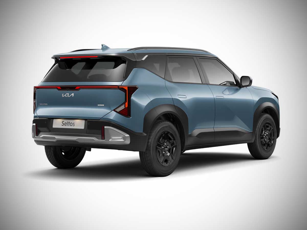 2026 Kia Seltos HTE Frost Blue Rear Quarter