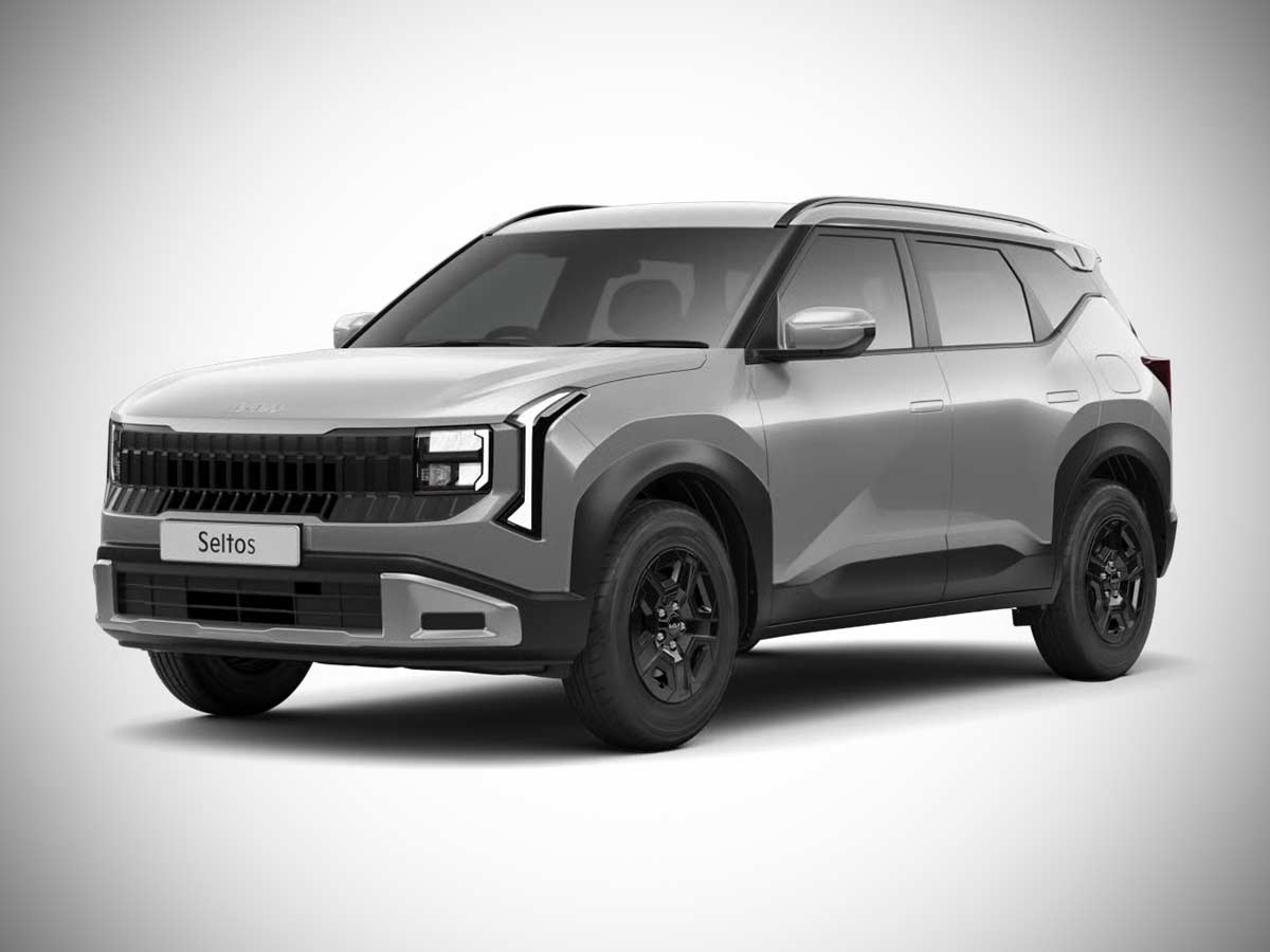 2026 Kia Seltos HTE Ivory Silver Gloss Front Quarter