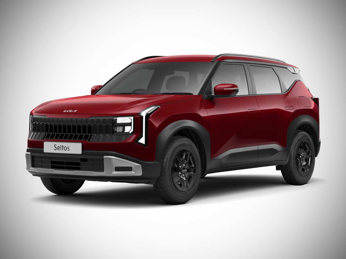 2026 Kia Seltos HTE Magma Red Front Quarter