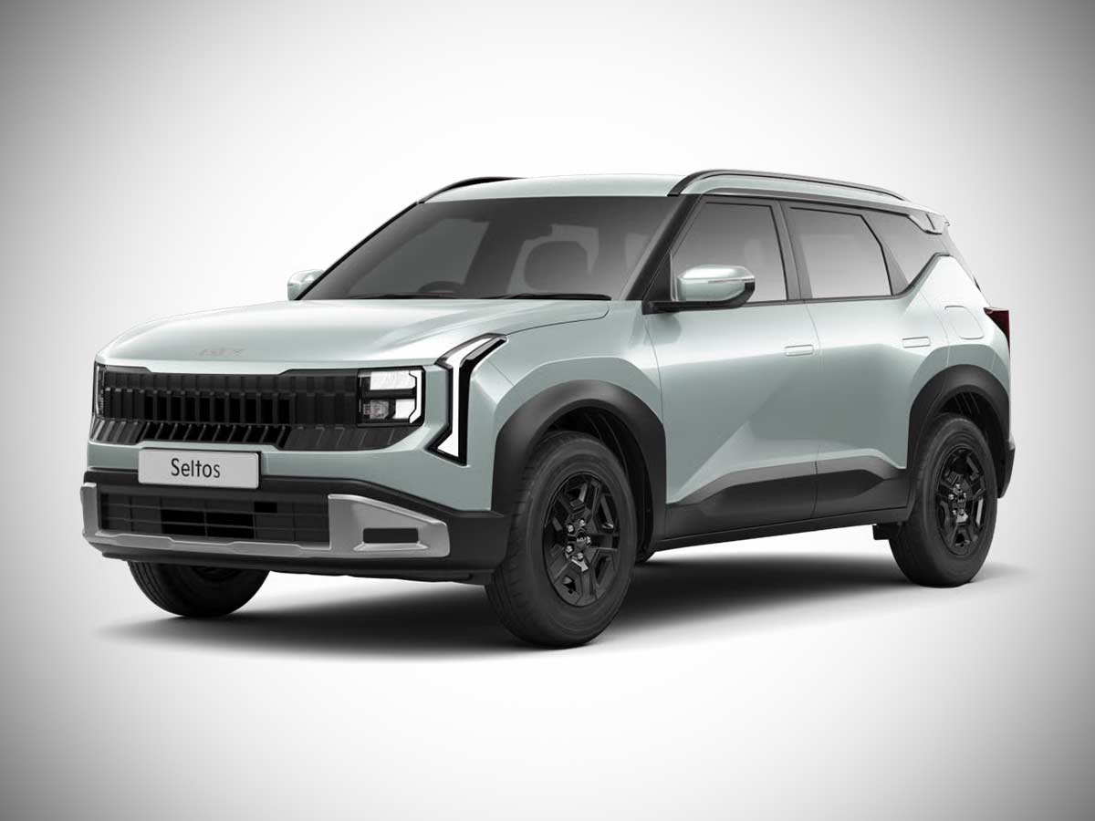 2026 Kia Seltos HTE Morning Haze Front Quarter