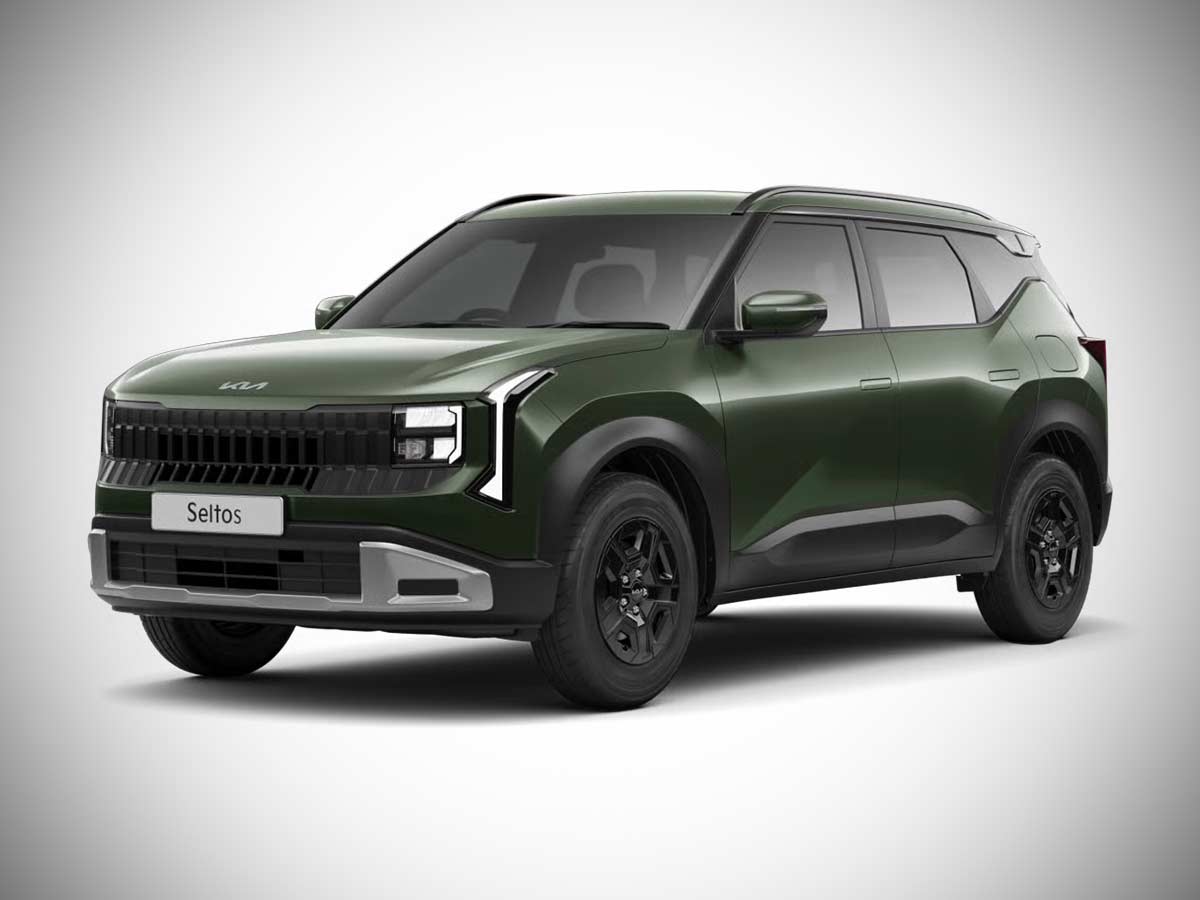 2026 Kia Seltos HTE Pewter Olive Front Quarter
