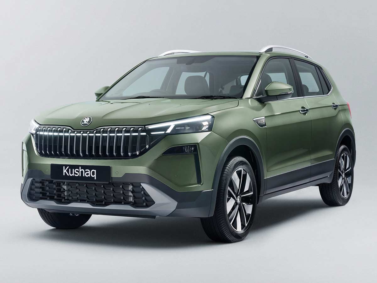 2026 Skoda Kushaq Facelift Front Quarter View