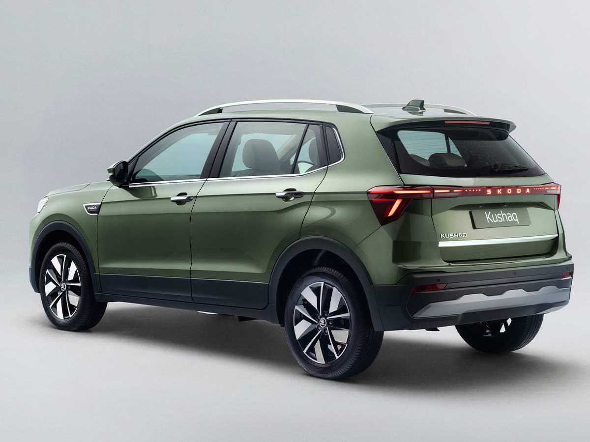 2026 Skoda Kushaq Facelift Rear Quarter View