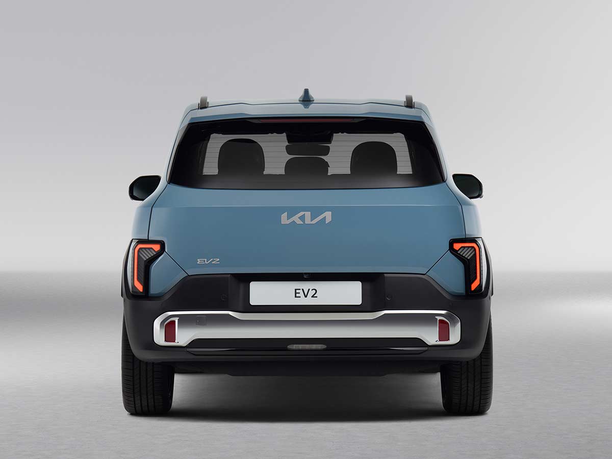 2026 kia ev2 frost blue rear view