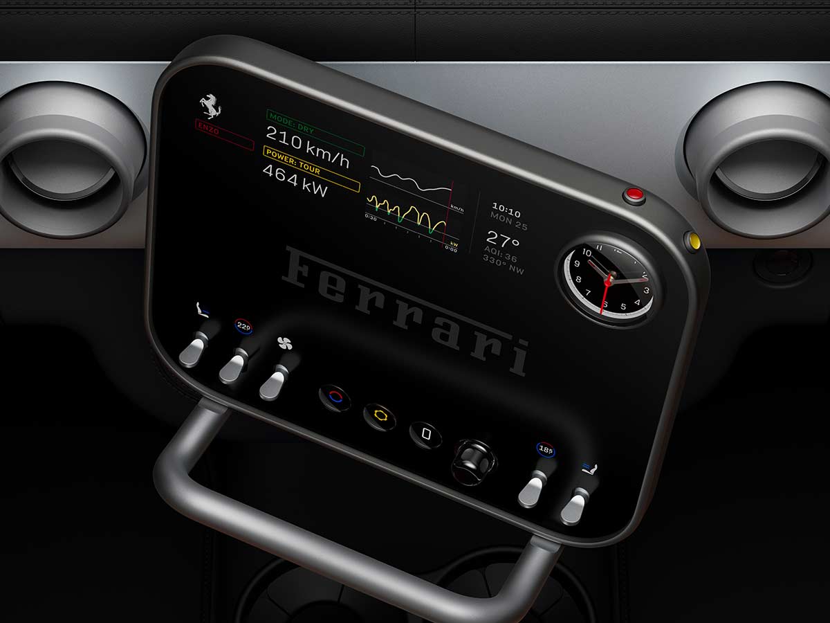 Ferrari Luce Interior Control Panel Top View