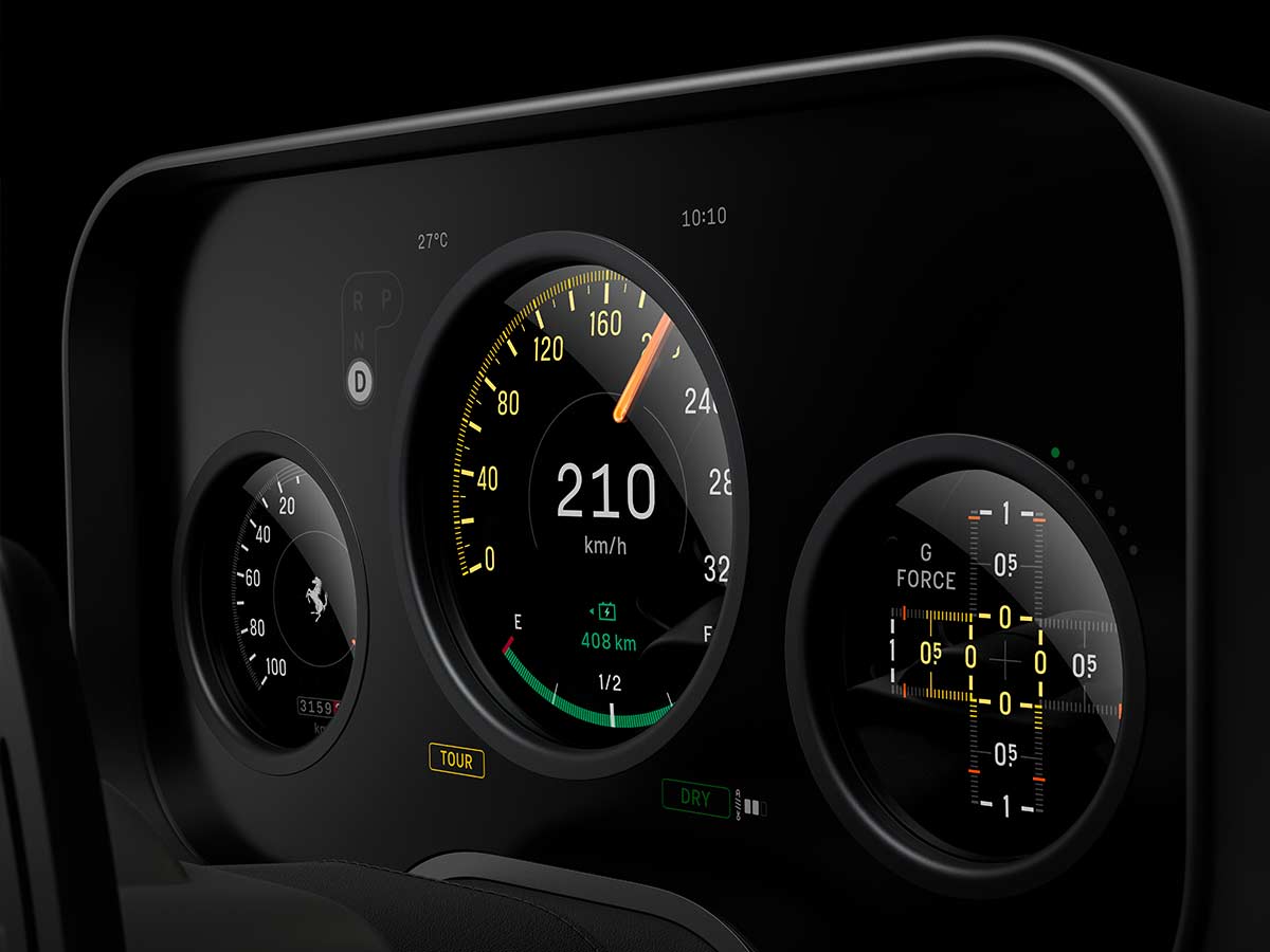 Ferrari Luce Interior Instrument Cluster Binnacle